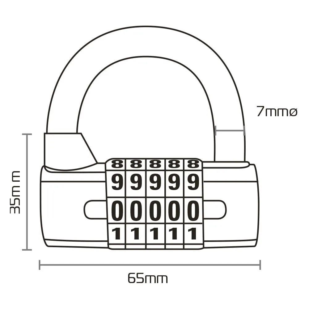 5-Digit Combination Padlock Oxford