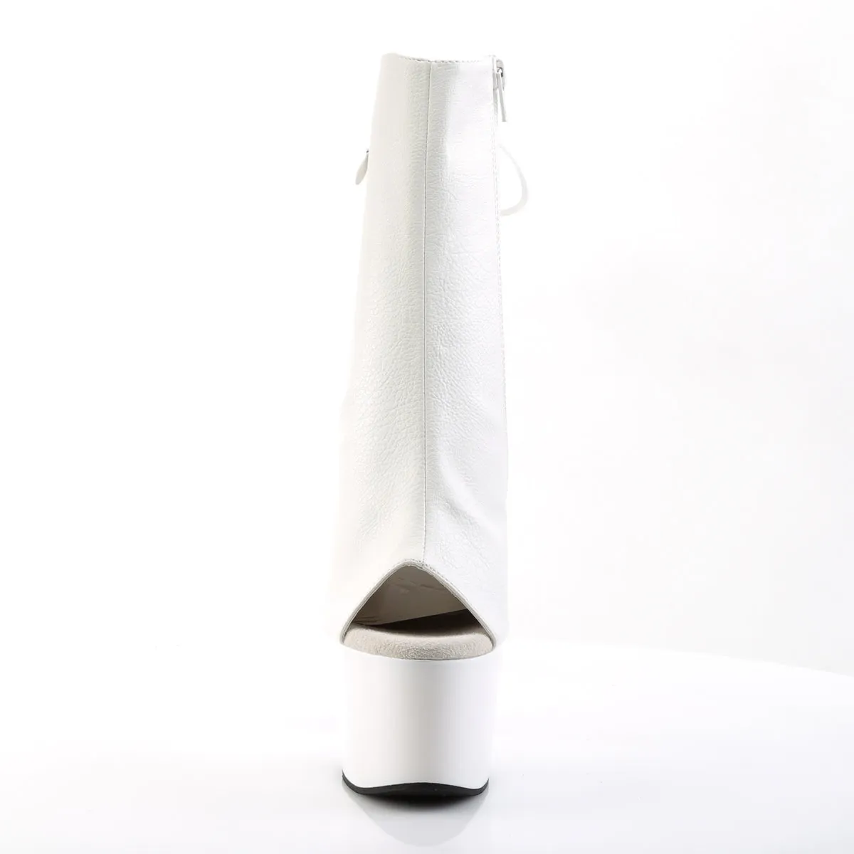 ADORE-1018 Pleaser White Faux Leather Sexy Platform Shoes (Pole Dancing Heels)