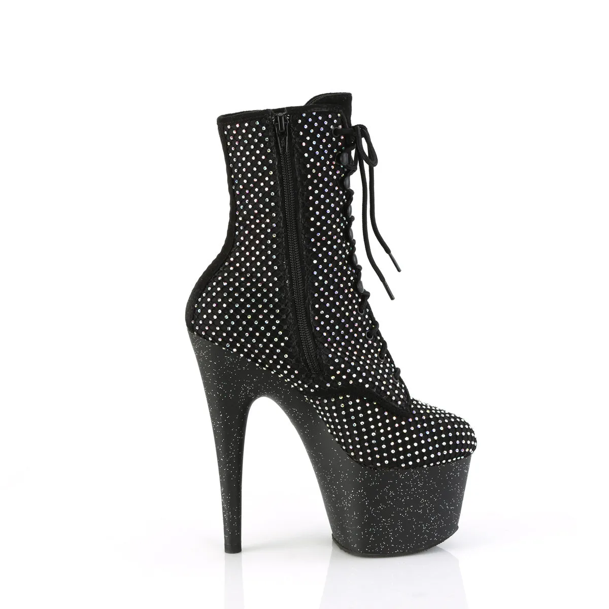 ADORE-1020RM Pleaser Black Faux Suede Sexy Platform Shoes (Pole Dancing Heels)
