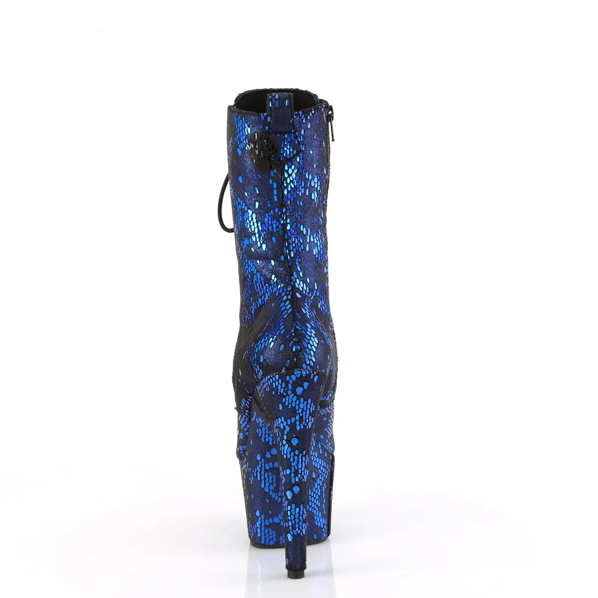 ADORE-1040SPF Pleaser Purple Metallic Snake Print Fabric Sexy Platform Shoes (Pole Dancing Heels)