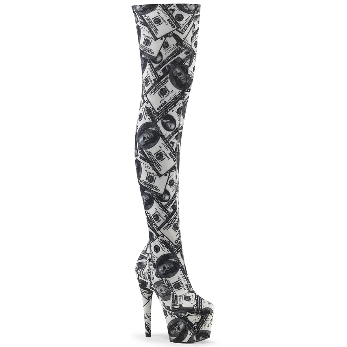 ADORE-3000DP Pleaser White & Black Sexy Platform Shoes (Pole Dancing Heels)