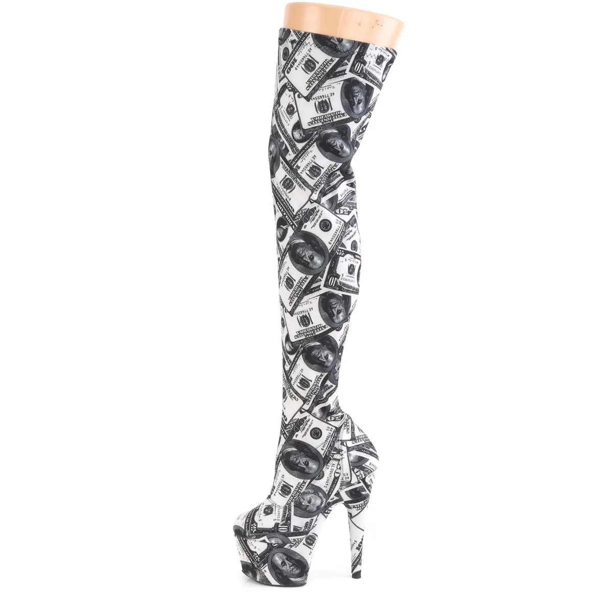 ADORE-3000DP Pleaser White & Black Sexy Platform Shoes (Pole Dancing Heels)