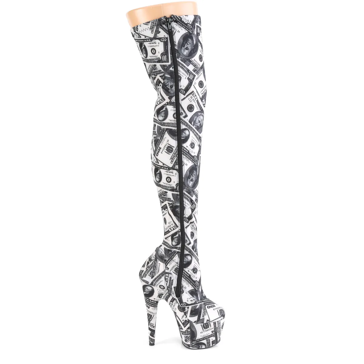 ADORE-3000DP Pleaser White & Black Sexy Platform Shoes (Pole Dancing Heels)
