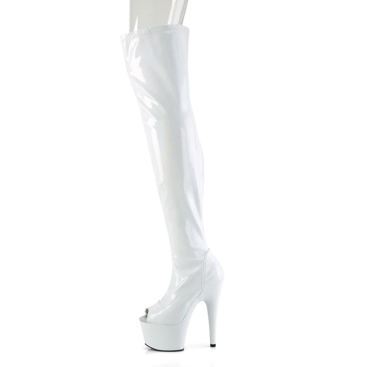 ADORE-3011HWR Pleaser White Sexy Platform Shoes (Pole Dancing Heels)