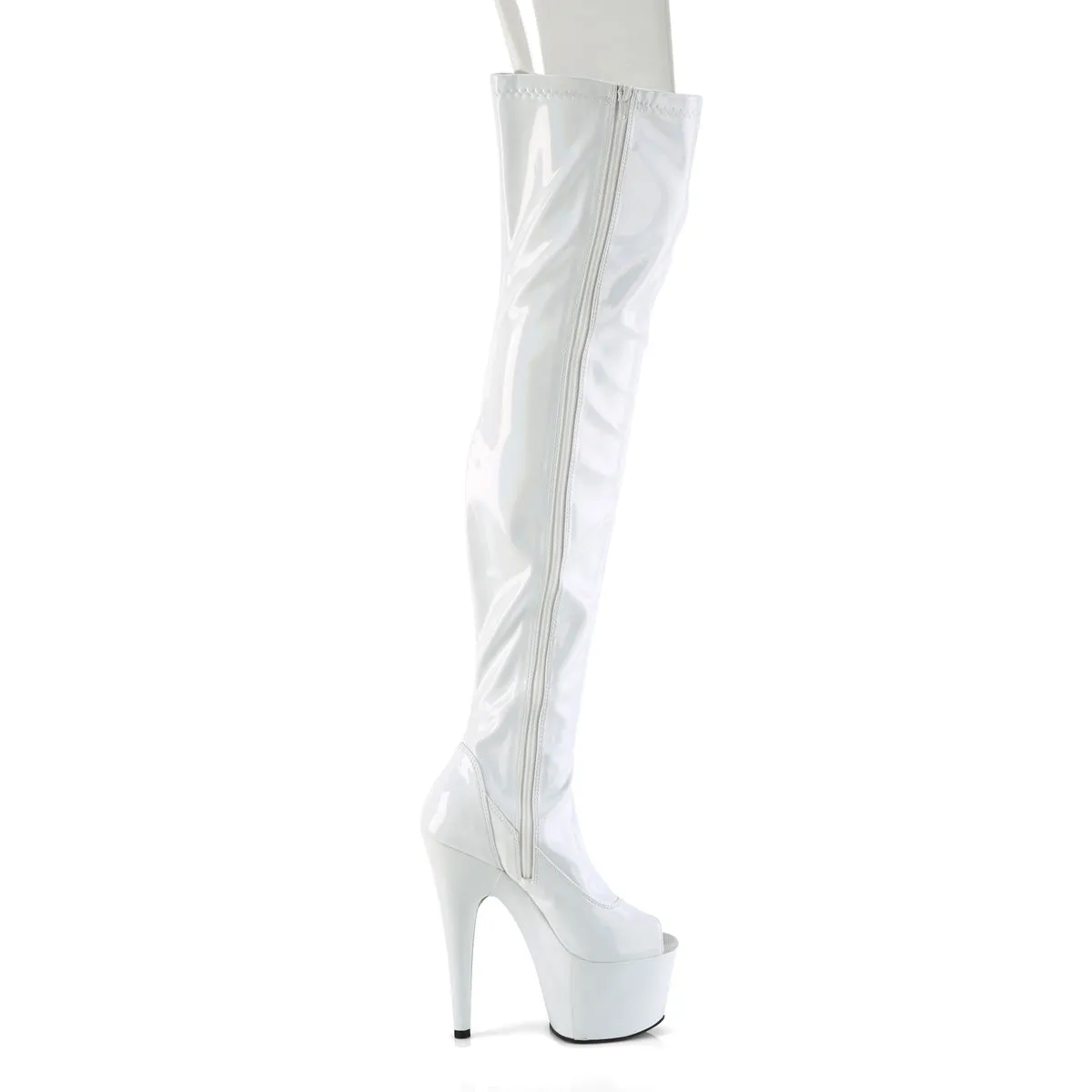 ADORE-3011HWR Pleaser White Sexy Platform Shoes (Pole Dancing Heels)