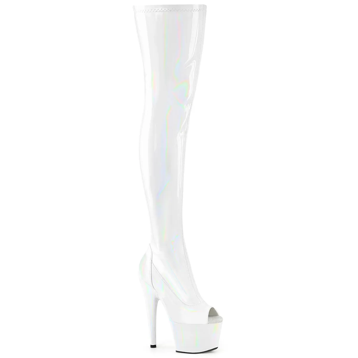 ADORE-3011HWR Pleaser White Sexy Platform Shoes (Pole Dancing Heels)