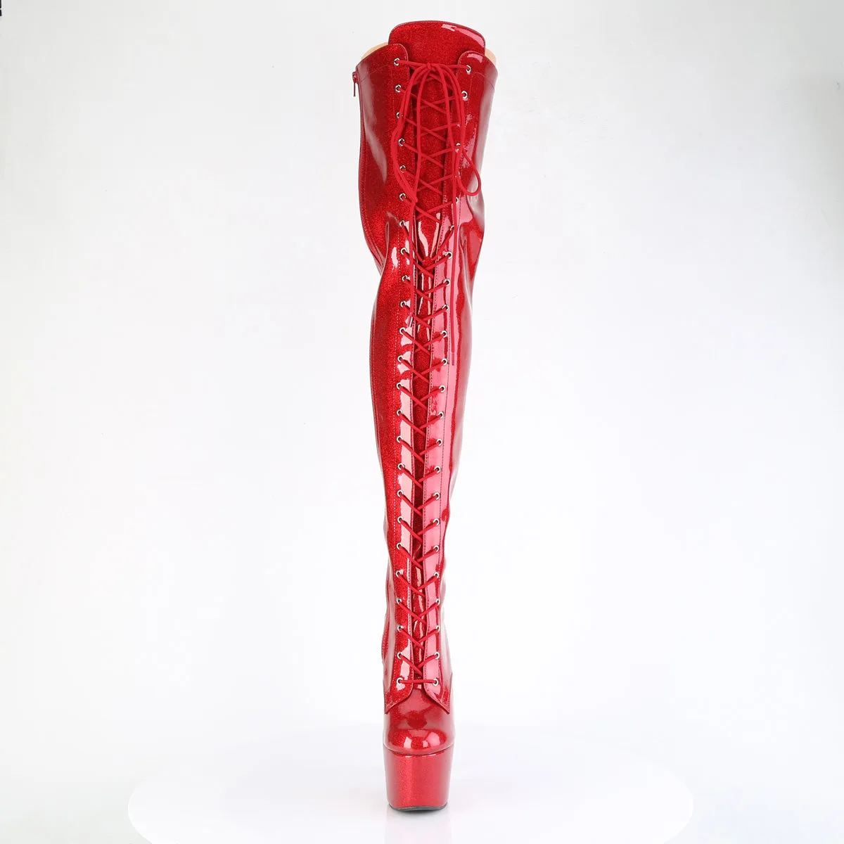 ADORE-3020GP Pleaser Red Glitter Sexy Platform Shoes (Pole Dancing Heels)