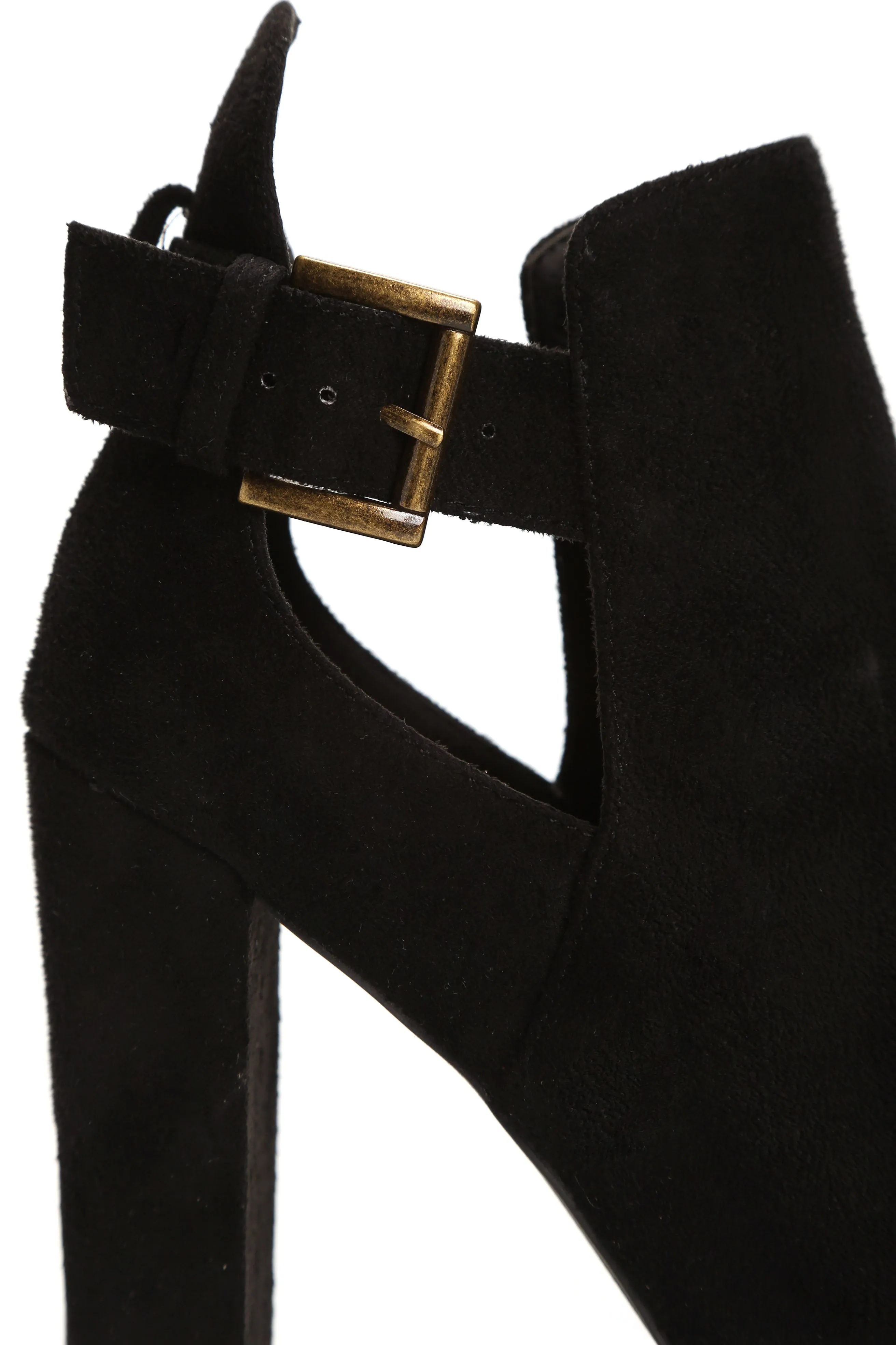 Angie Buckle Booties - Black