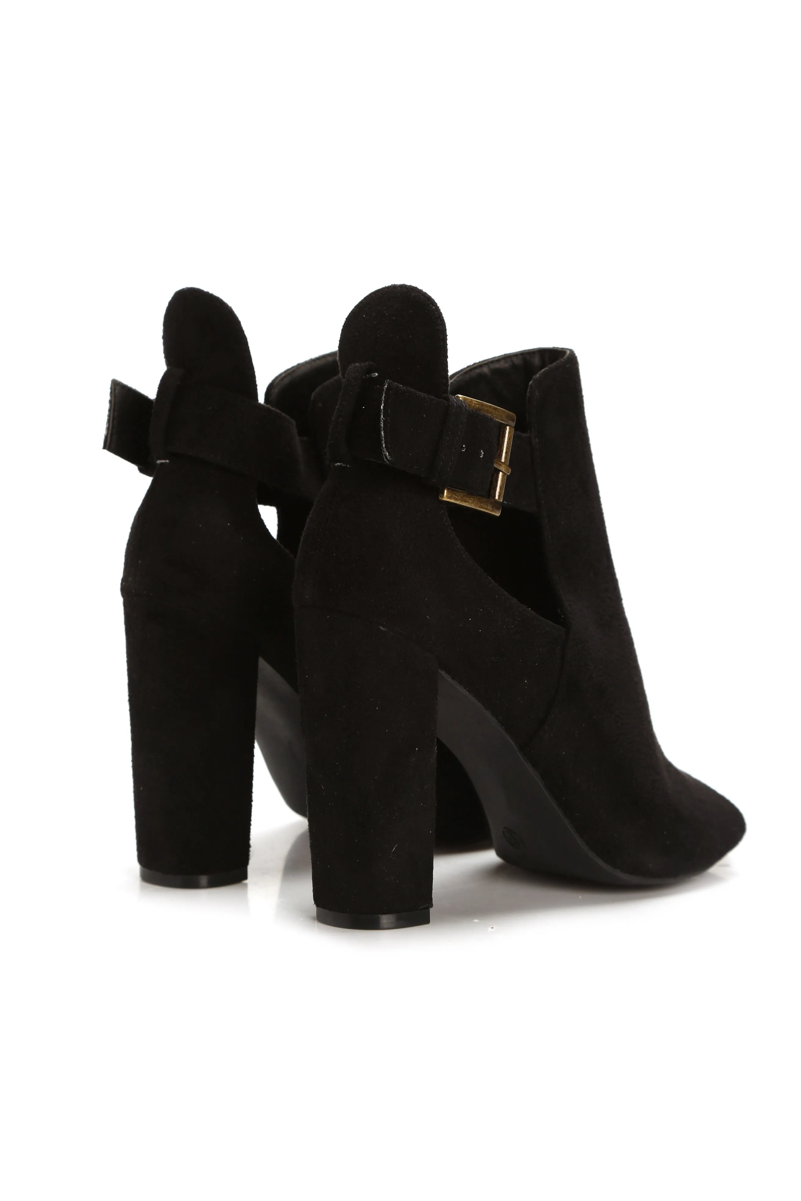 Angie Buckle Booties - Black