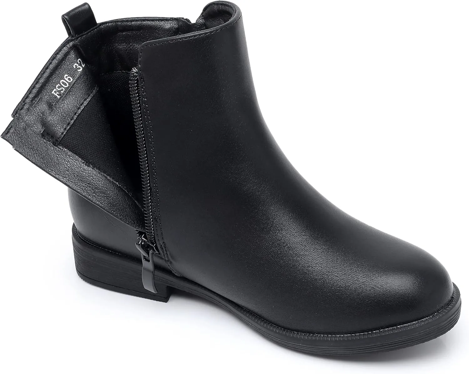 Apakowa Kids Girls Ankle Boots With Side Zipper Dress Bootie (Toddler/Little Kid/Big Kid)