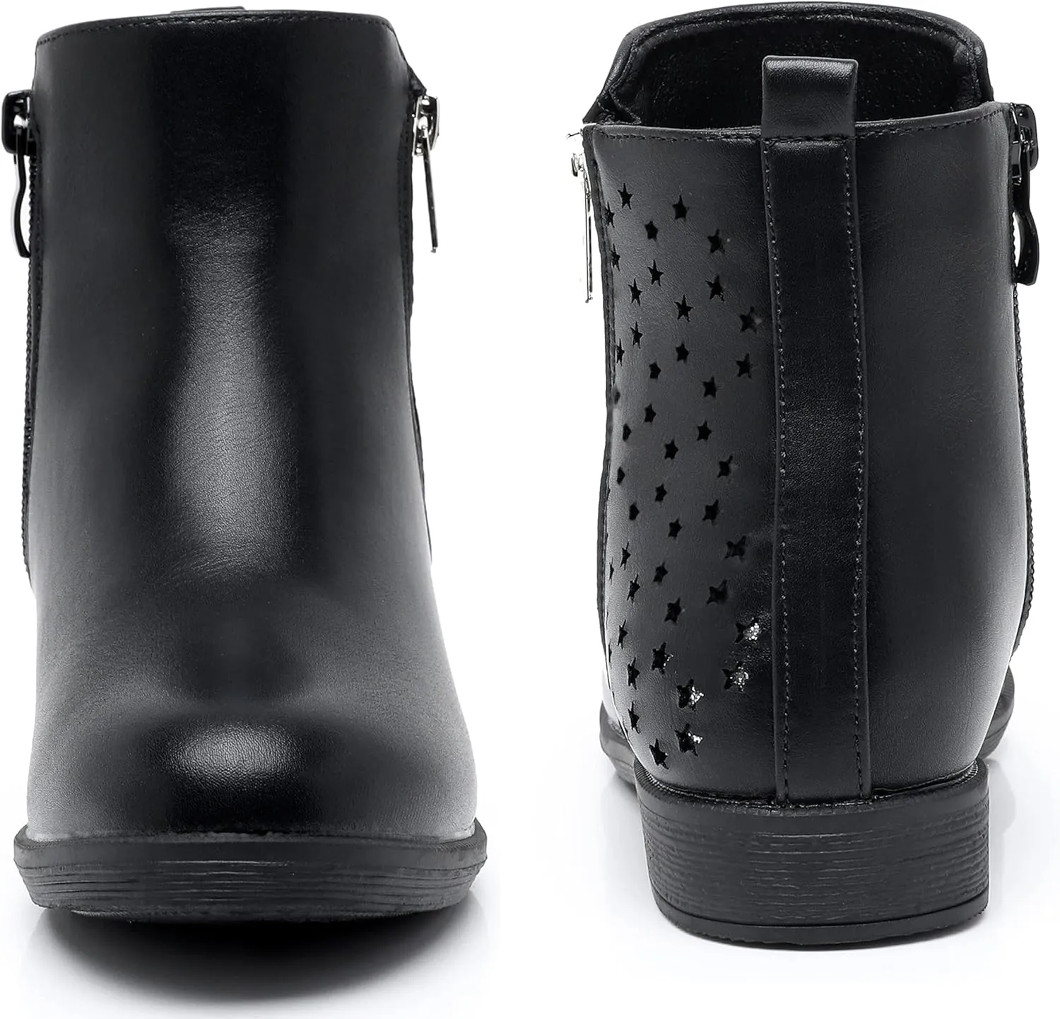 Apakowa Kids Girls Ankle Boots With Side Zipper Dress Bootie (Toddler/Little Kid/Big Kid)