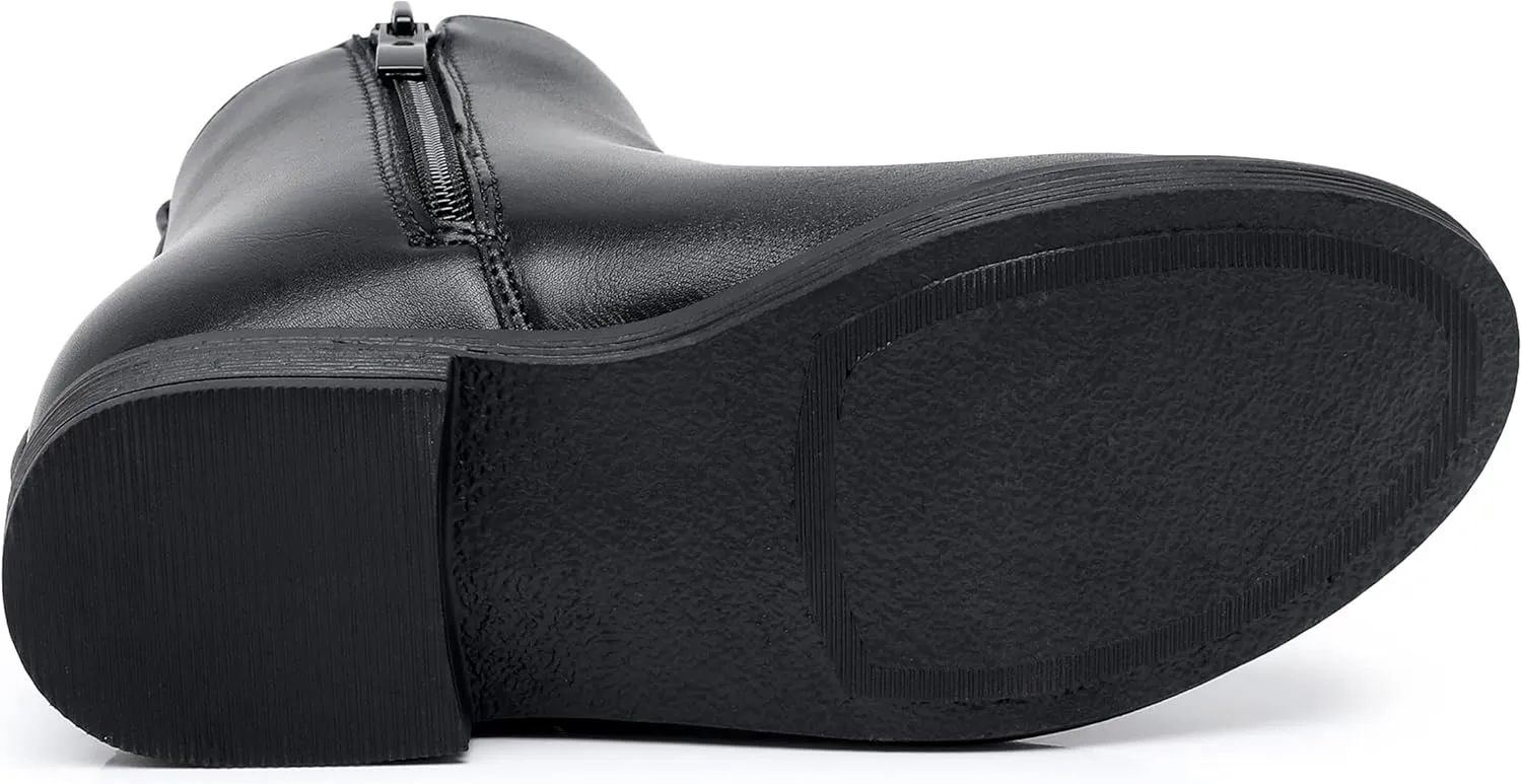 Apakowa Kids Girls Ankle Boots With Side Zipper Dress Bootie (Toddler/Little Kid/Big Kid)