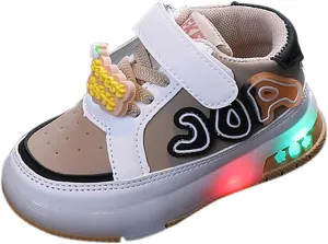 Baby Girls Boys Light Up Sneakers Summer Spring Breathable Mesh Sports Workout Chunky Heel for Unisex Shoes Size Kids
