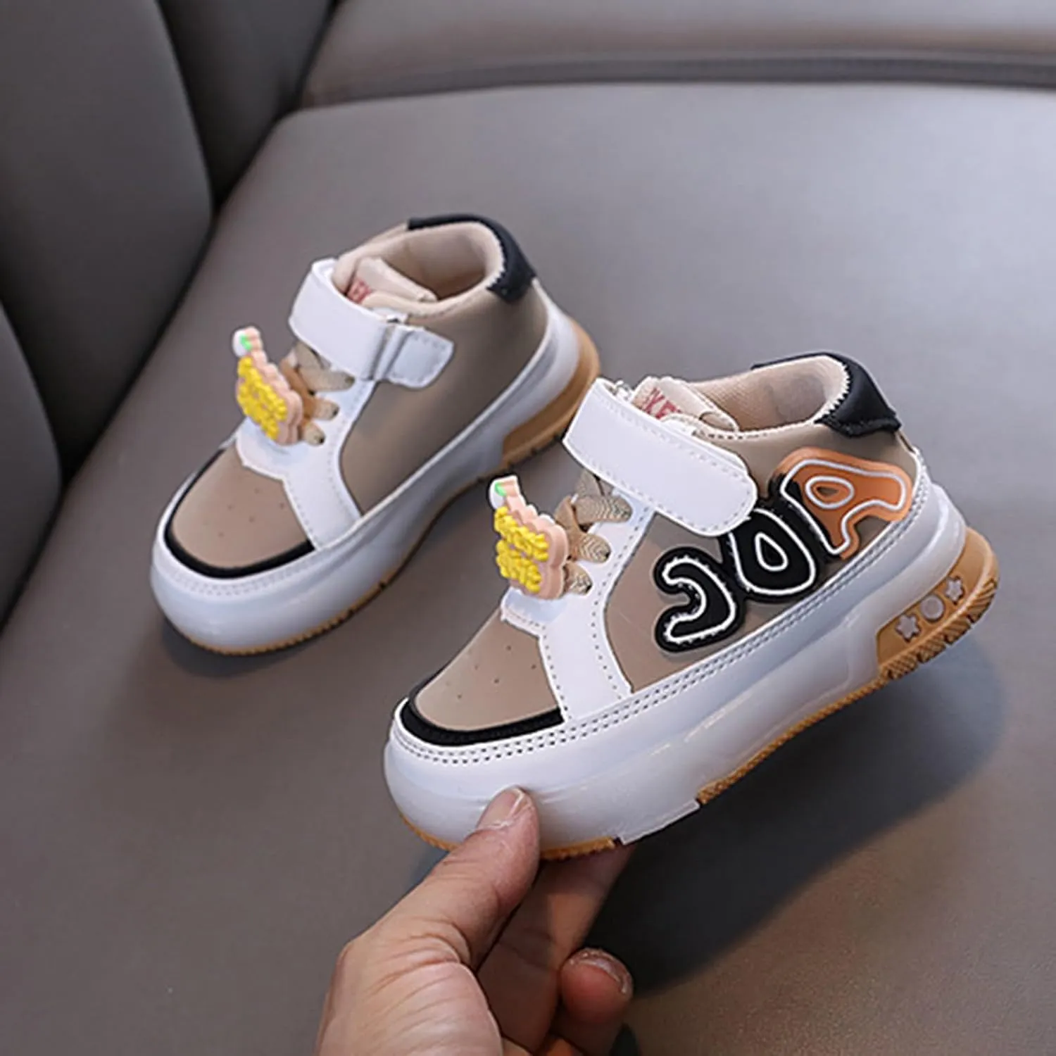 Baby Girls Boys Light Up Sneakers Summer Spring Breathable Mesh Sports Workout Chunky Heel for Unisex Shoes Size Kids