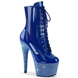 BEJEWELED-1020-7 Pleaser Blue Holo Patent Sexy Platform Shoes (Pole Dancing Heels)