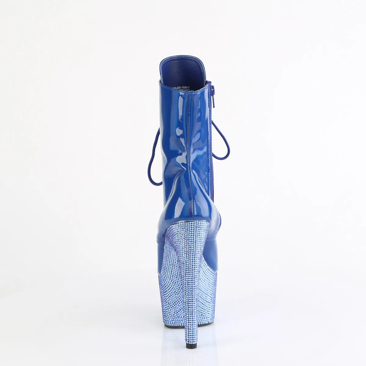 BEJEWELED-1020-7 Pleaser Blue Holo Patent Sexy Platform Shoes (Pole Dancing Heels)