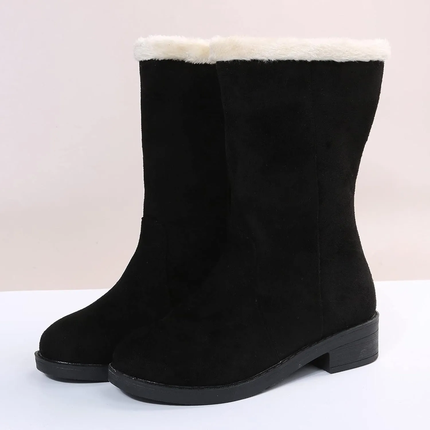 Black Snow Boots for Women Waterproof Women's Composite Toe Waterproof Work Boots Woman Winter Boots Wide Outdoor Boots Women 9.5 Womens Winter Ankle Boot