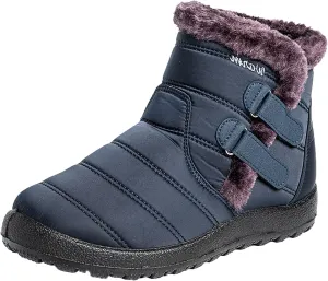 Black Winter Boots for Women Short Non Slip Winter Boots for Women Waterproof Snow Boots Winter Waterproof Slip Resistant Waterproof Work Boots for Women Winter Dress Boot for Women 2023