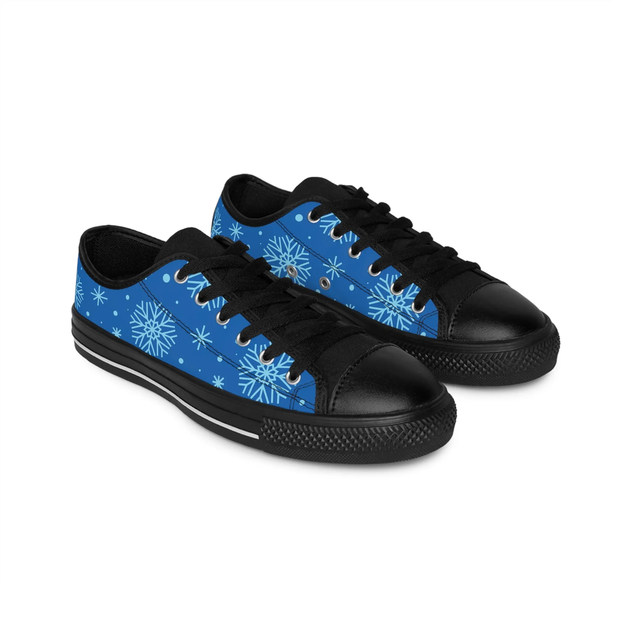 Blue Snowflakes Women's Sneakers