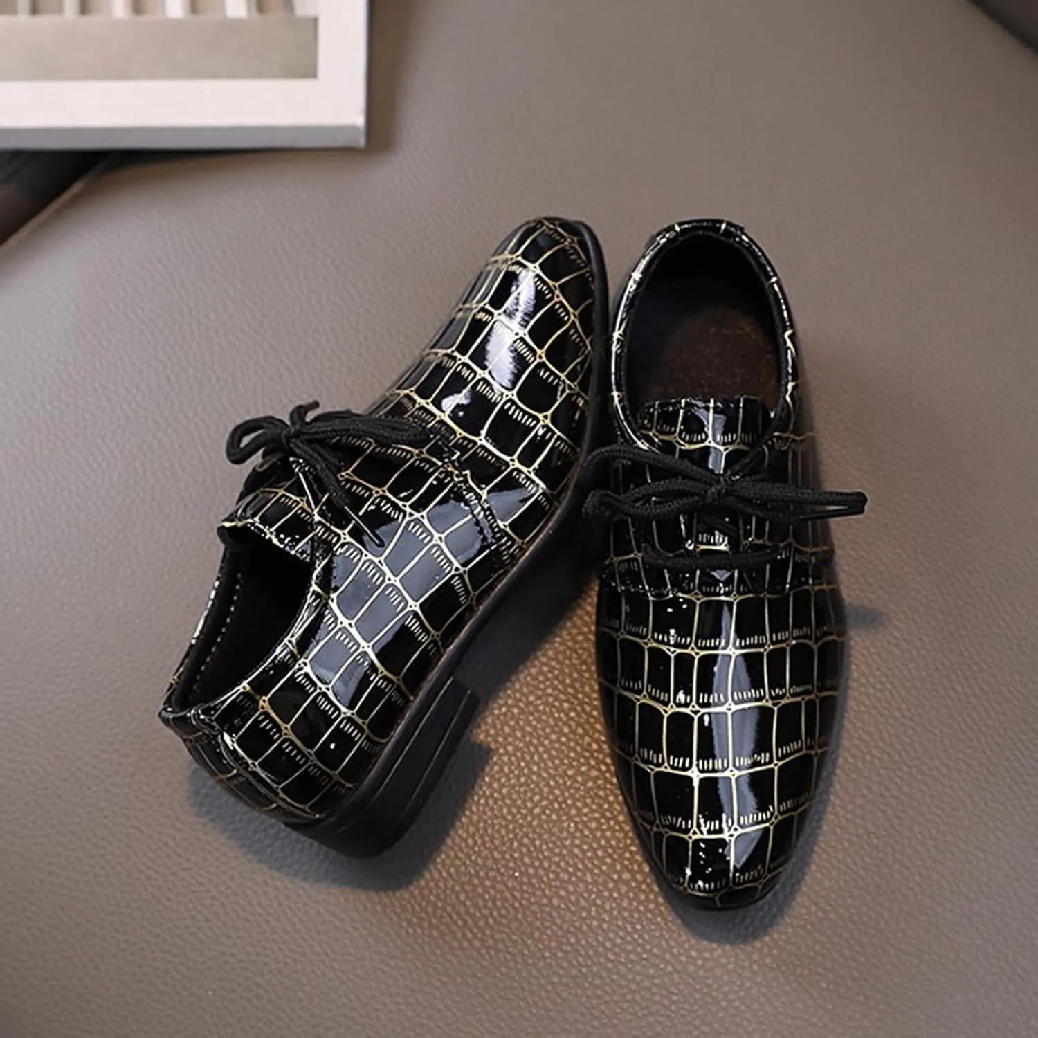 Boys Pointed Toe Dress Shoes Boy??s Dress Oxford Formal Shoes Toddler Lace Up Loafer Wedding Shoes Boys Leather Shoes