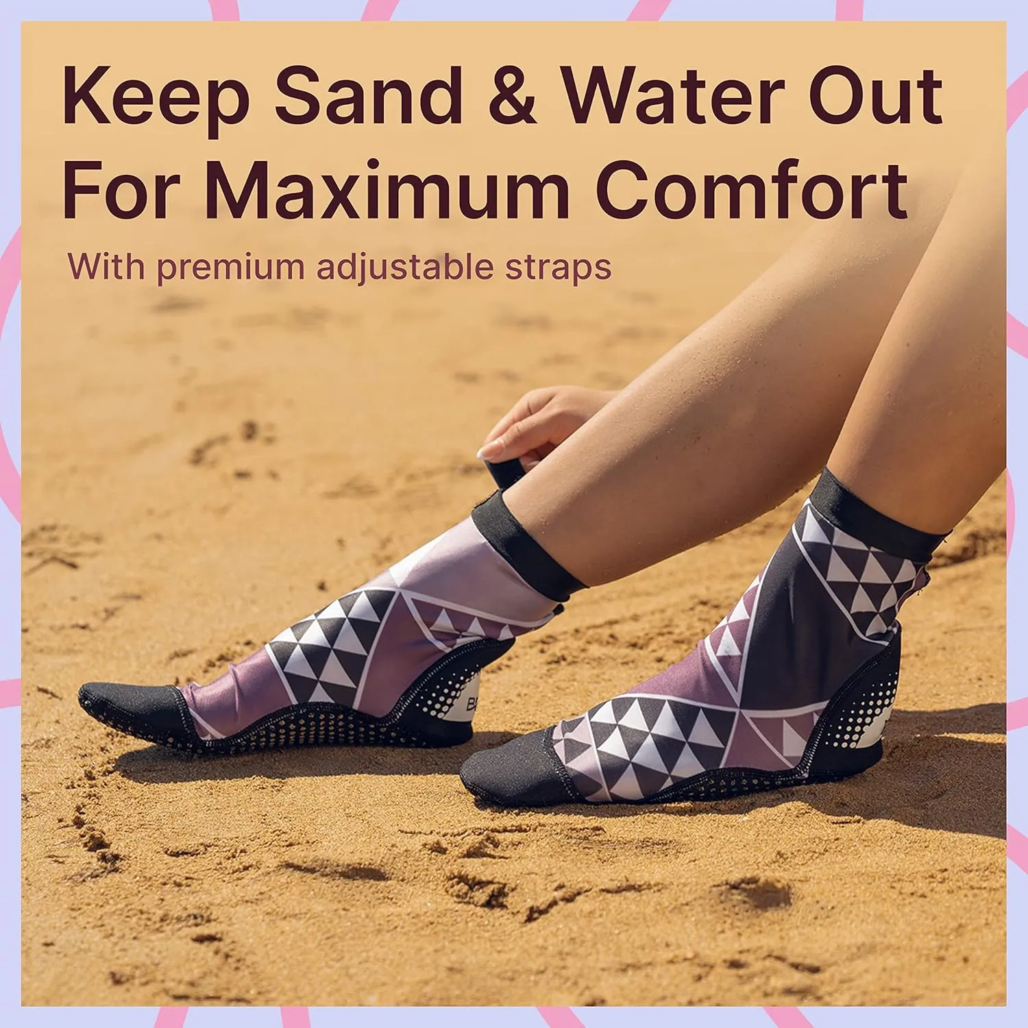 BPS Second Skin Beach Volleyball Socks Ultra Flexible Quick Dry Sand Soccer Socks Water Sports Booties for Men Women