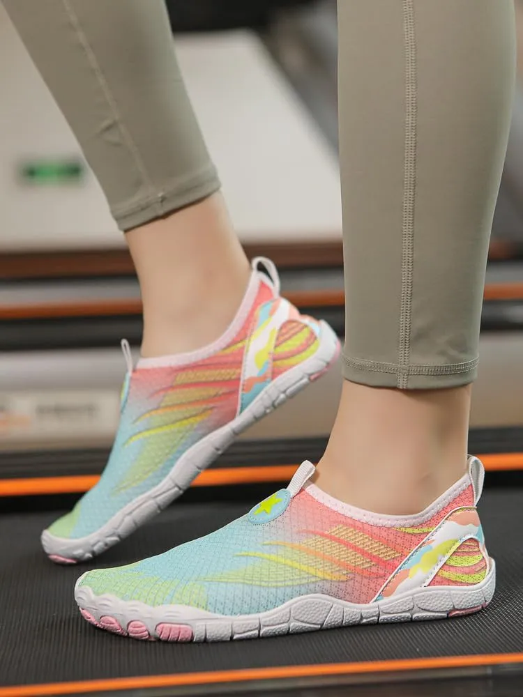 Breathable Barefoot Shoes for Women Men Athletic Wide Toe Waterproof Shoes Hiking Running Footwear with Non-Slip Sole