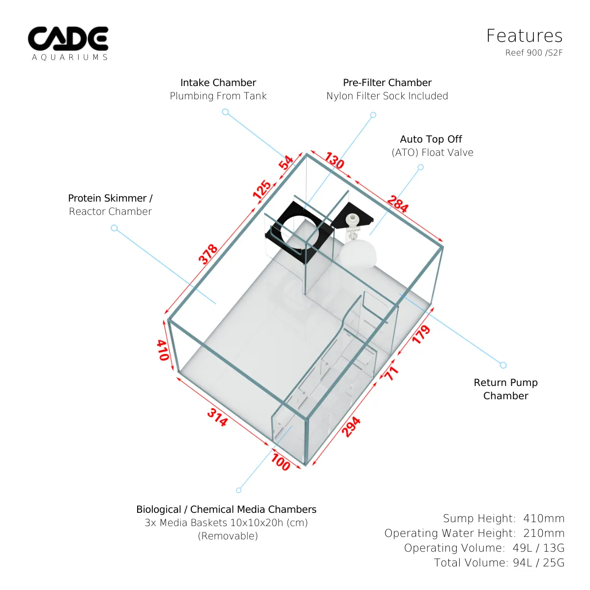 CADE Reef Frag S2/f 900