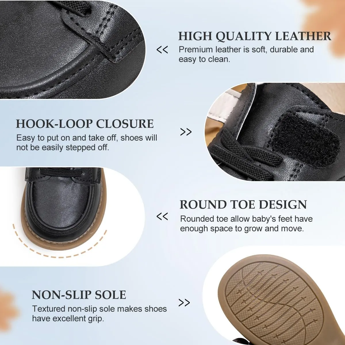 Casazoe Infant Baby Boys Girls Oxford Shoes PU Leather Wedding Loafers Brogue Toddler Baptism Dress Shoes First Steps Walking Flat Lazy Crib Shoe