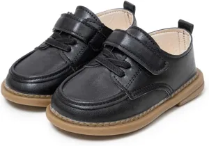 Casazoe Infant Baby Boys Girls Oxford Shoes PU Leather Wedding Loafers Brogue Toddler Baptism Dress Shoes First Steps Walking Flat Lazy Crib Shoe