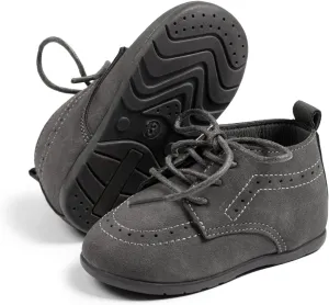 Casazoe Infant Baby Boys Girls Oxford Shoes PU Leather Wedding Loafers Brogue Toddler Baptism Dress Shoes First Steps Walking Flat Lazy Crib Shoe