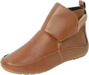 Cathalem Boots for Women,Arch Support Booties Side Zip-up Vintage Leather Damping Shoes Flat Heel Booties