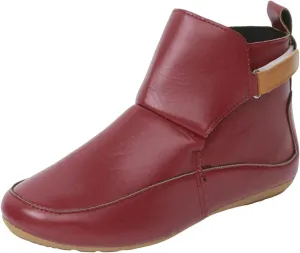 Cathalem Womens Ankle Boots, 2024 New Arch Support Booties Side Zip-up Vintage Leather Damping Shoes Flat Heel Booties