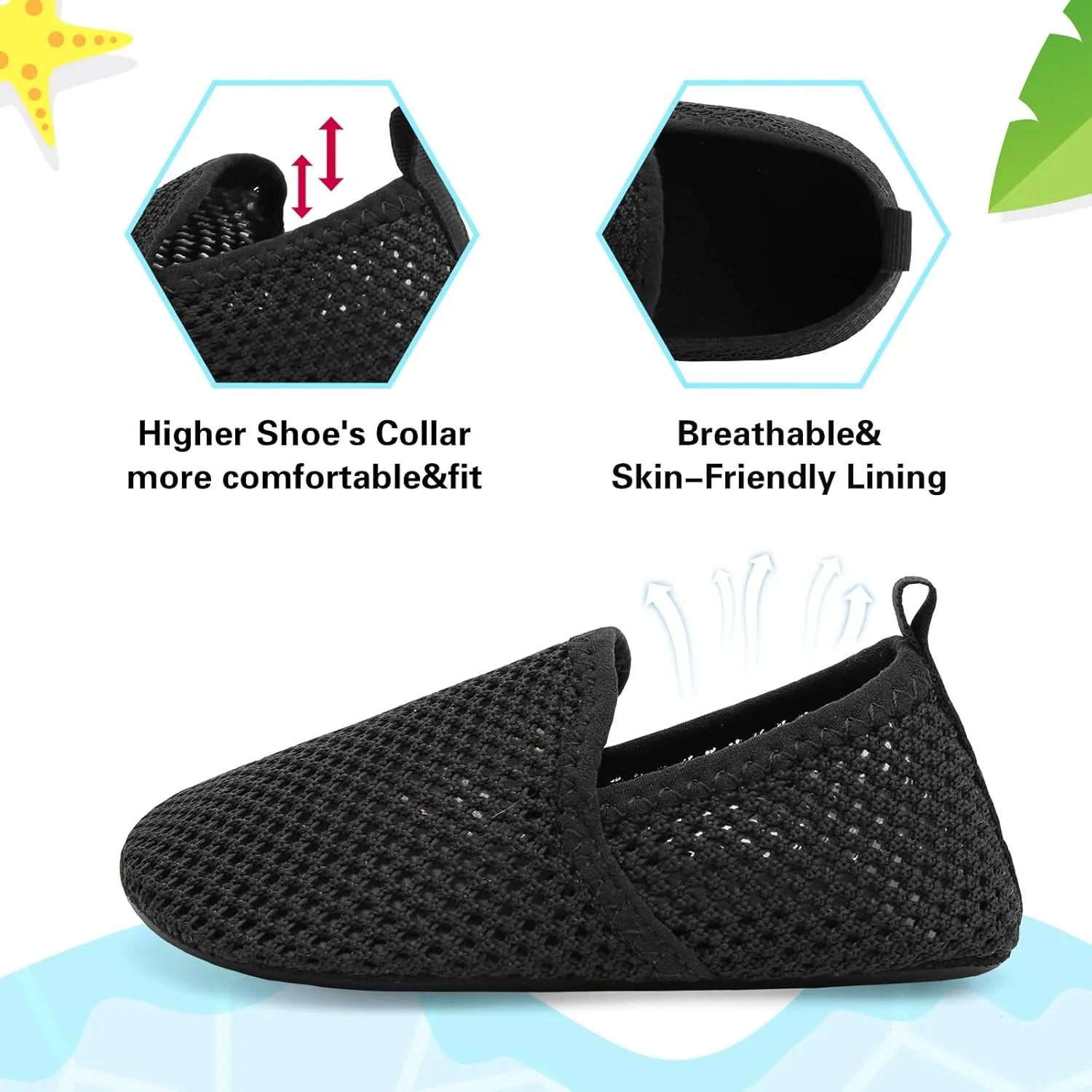 Centipede Demon Toddler Water Shoes for Girls Boys Kids Baby Beach Swim Aqua Socks Quick Dry Summer Sandals for Pool Outdoor Sports Barefoot Sock Shoe Rubber Soles Slippers