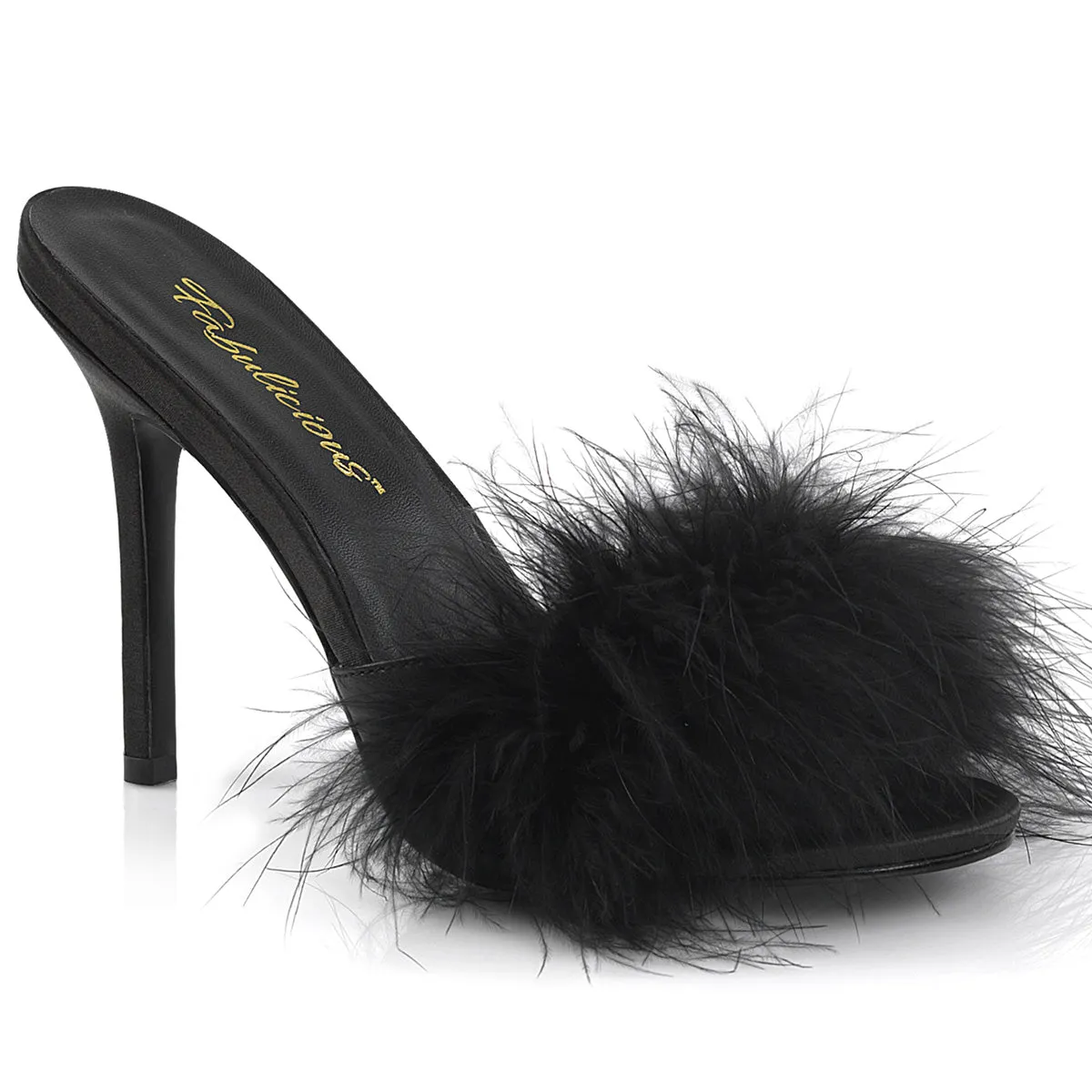 CLASSIQUE-01F Fabulicious 4" Classique Black PU Sexy Shoes (High Heels)