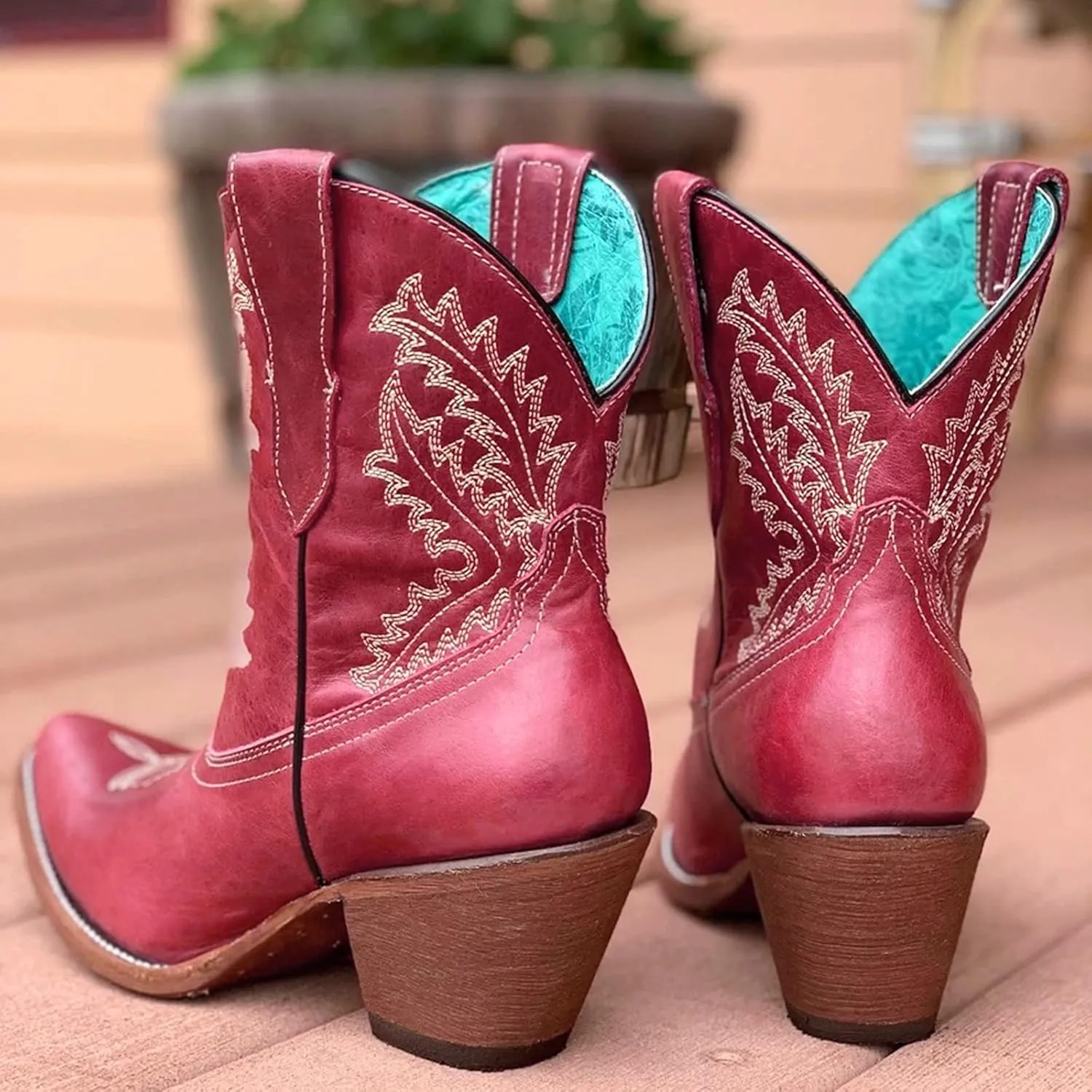 Cowboy Boots for Women Ankle Boots Retro Fashion Casual Leopard Embroidery Printed Mid Length Boots Women's Boots