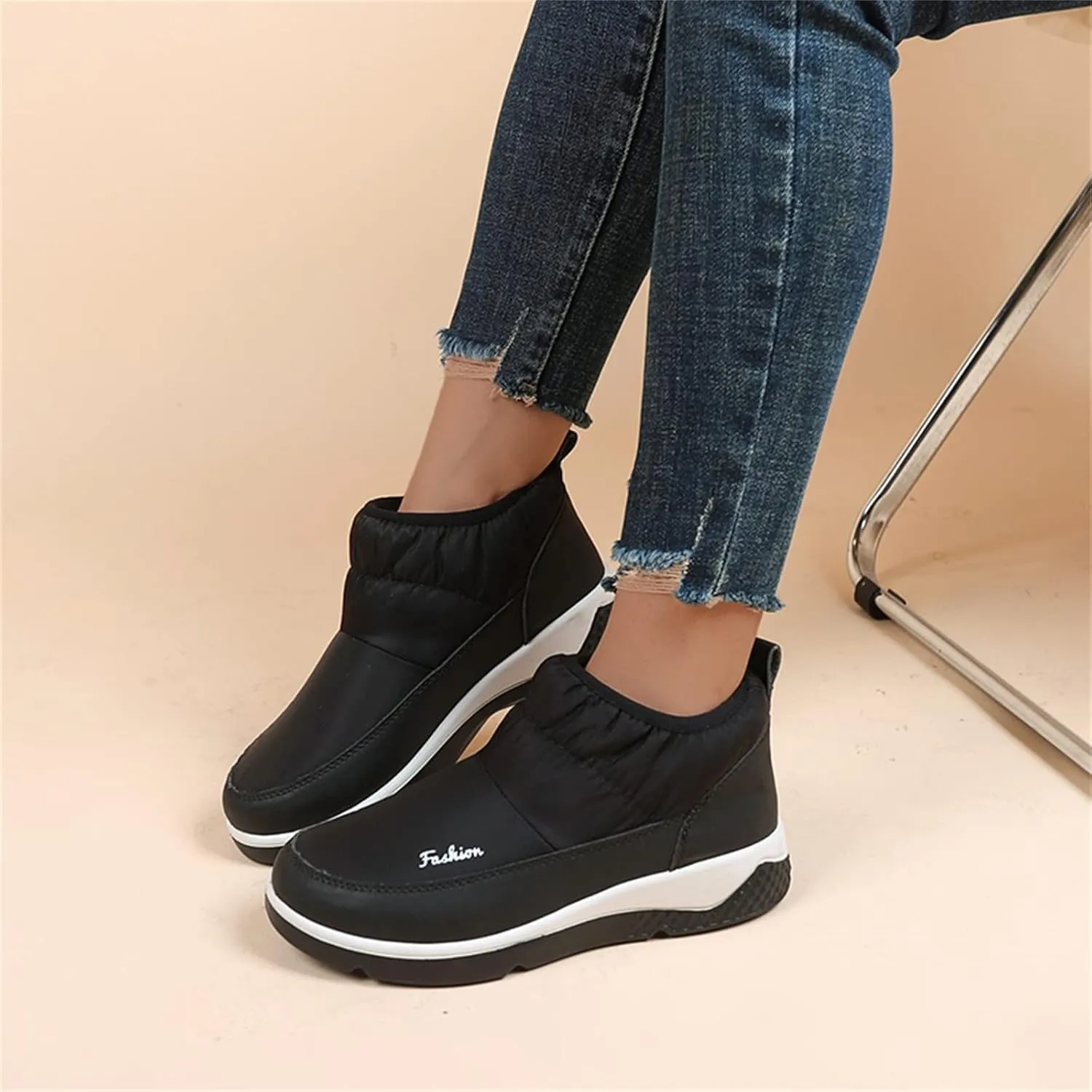 Extra Wide Width Snow Boots for Women Womens Winter Snow Boots 2023 Winter Boots Women Size 8 Slip on Women Work Boots Waterproof Slip Resistant Botas De Trabajo Para Mujer En El Frio