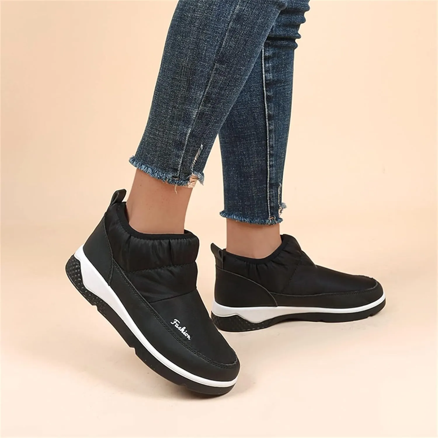 Extra Wide Width Snow Boots for Women Womens Winter Snow Boots 2023 Winter Boots Women Size 8 Slip on Women Work Boots Waterproof Slip Resistant Botas De Trabajo Para Mujer En El Frio