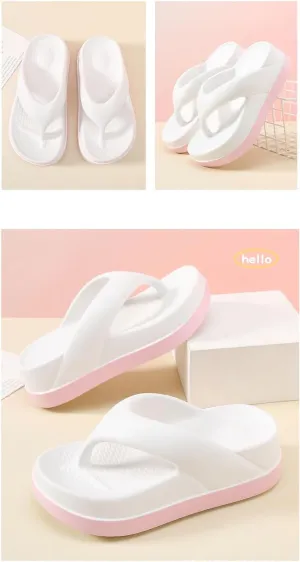 Geerta Platform Slides Slippers, Platform Cloud Slides for Women Comfortable Sandals with Thick Soles and Anti-Slip 2024 Summer Trendy for Indoor Outdoor Travel Slip On House Slipper