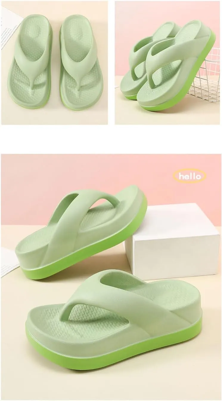 Geerta Platform Slides Slippers, Platform Cloud Slides for Women Comfortable Sandals with Thick Soles and Anti-Slip 2024 Summer Trendy for Indoor Outdoor Travel Slip On House Slipper