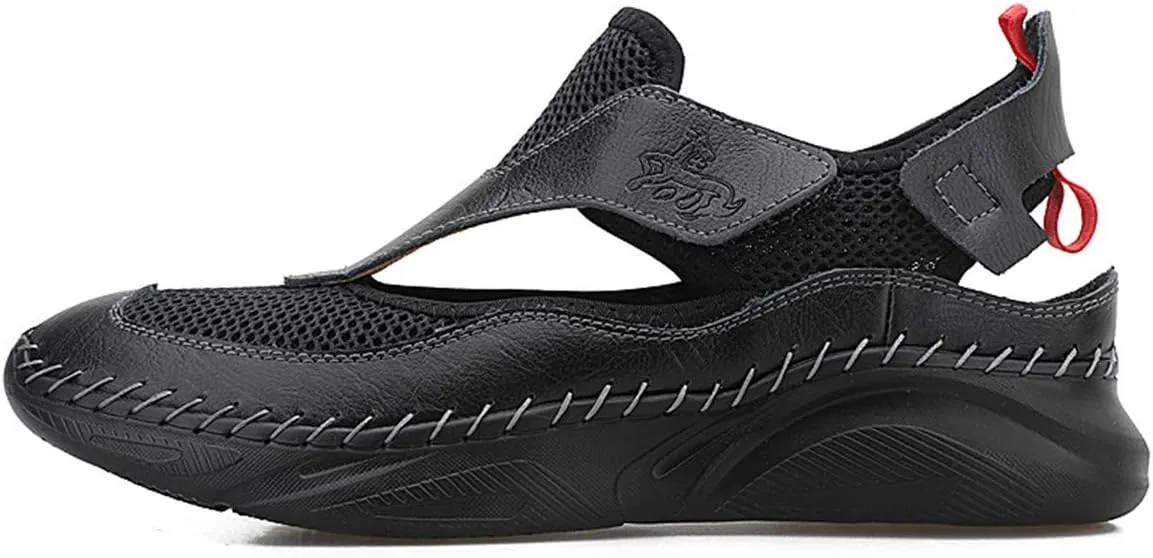 Gospt Mens Closed Toe Walking Hiking Sandals Breathable Beach Slippers Fisherman Shoes