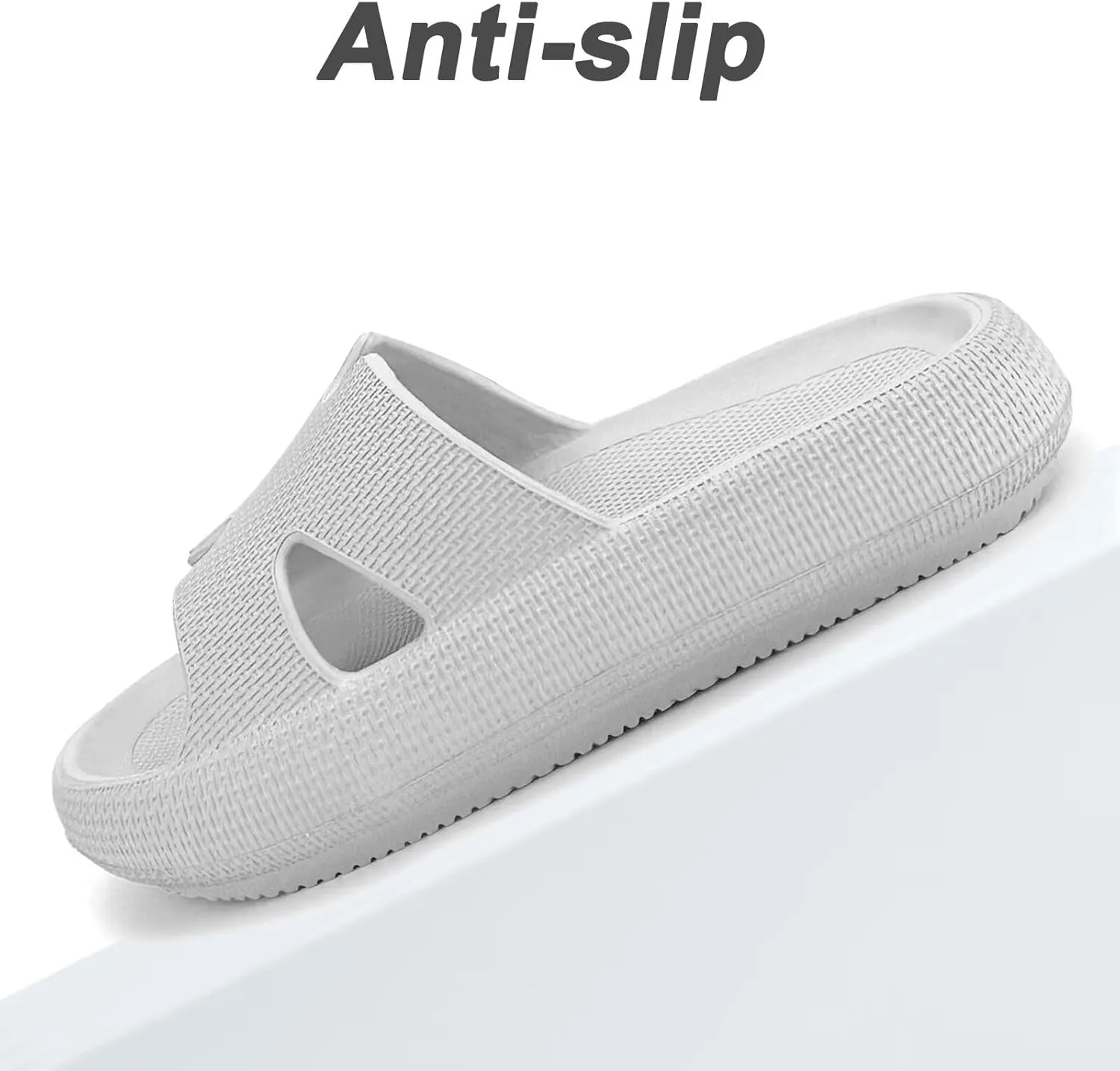 H-starp Cloud Cushion Slides for Women,Womens Platform Comfortable Memory Foam Arch Support Recovery Sandals,Waterproof EVA Cushioned Pillow Slippers for Beach Shower Bathroom Pool