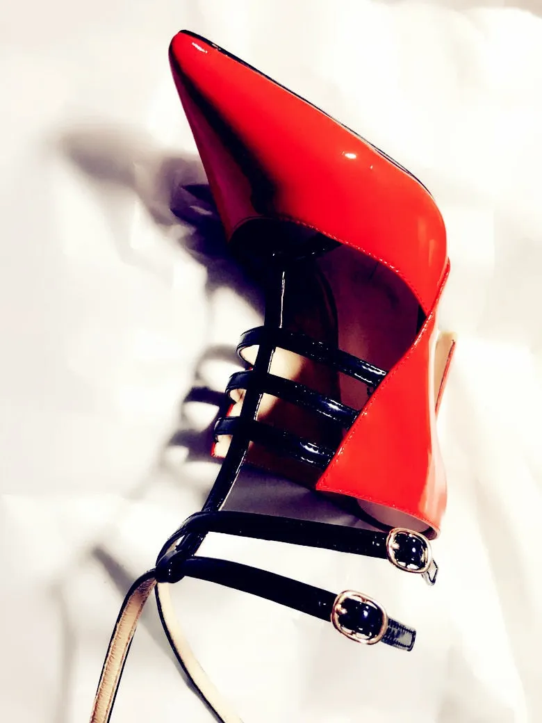 High Heel Elegant Pointed Toe Strappy Stiletto Gladiator Pumps sandals
