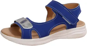 Hiking Sandals Women Non Slip Shoes Magic Tape Open Toe Sandals Fishmouth Open Toe Shoes Outdoor Anti-Slip Orthopedic Shoe Summer Casual Platform Sandal 2025