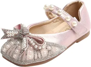 Kids Girls Dress Pumps Glitter Sequins Princess Low Heels Mary Jane Party Dance Shoes Rhinestone Sandals