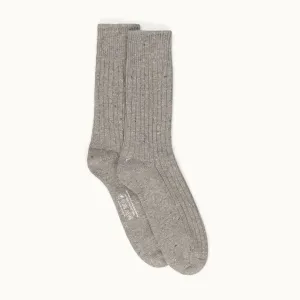 Light Grey Donegal Wool Sock