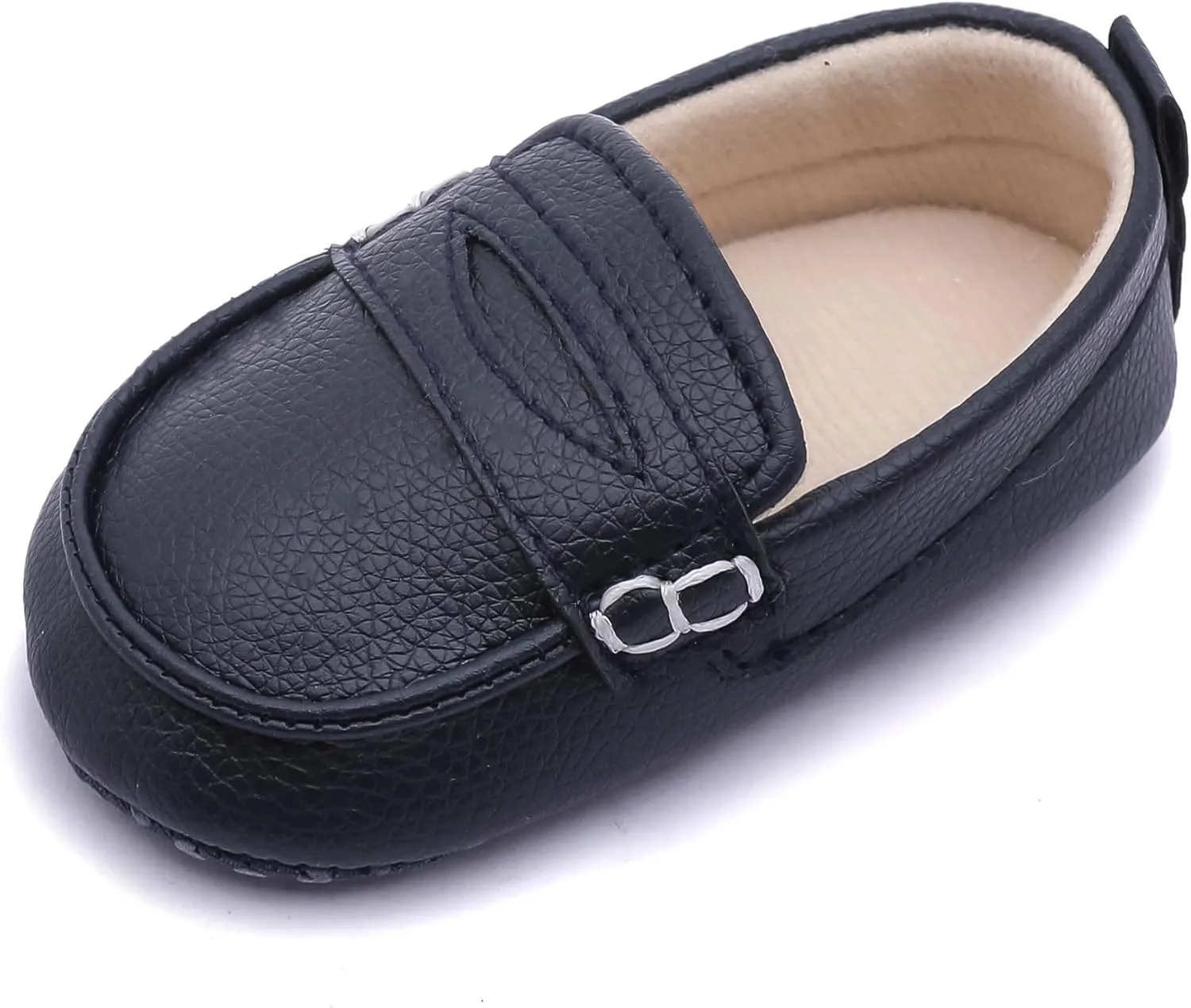 LONSOEN Baby Toddler Boys Girls Loafers Newborn Leather Moccasins Infant First Walking Dress Shoes