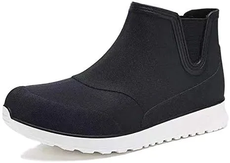 Men's Ankle Rain Boots Waterproof Short Rain Shoes for Garden Work