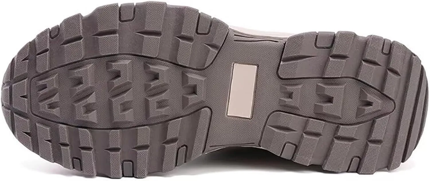 Men's Mesh Lace Up Hiking Shoes Trekking Trails Shoes Lightweight Breathable Outdoor Sports Shoes Walking Work Running Shoes for Men