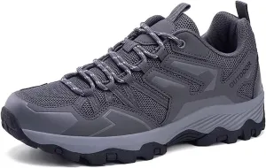 Men's Mesh Lace Up Hiking Shoes Trekking Trails Shoes Lightweight Breathable Outdoor Sports Shoes Walking Work Running Shoes for Men