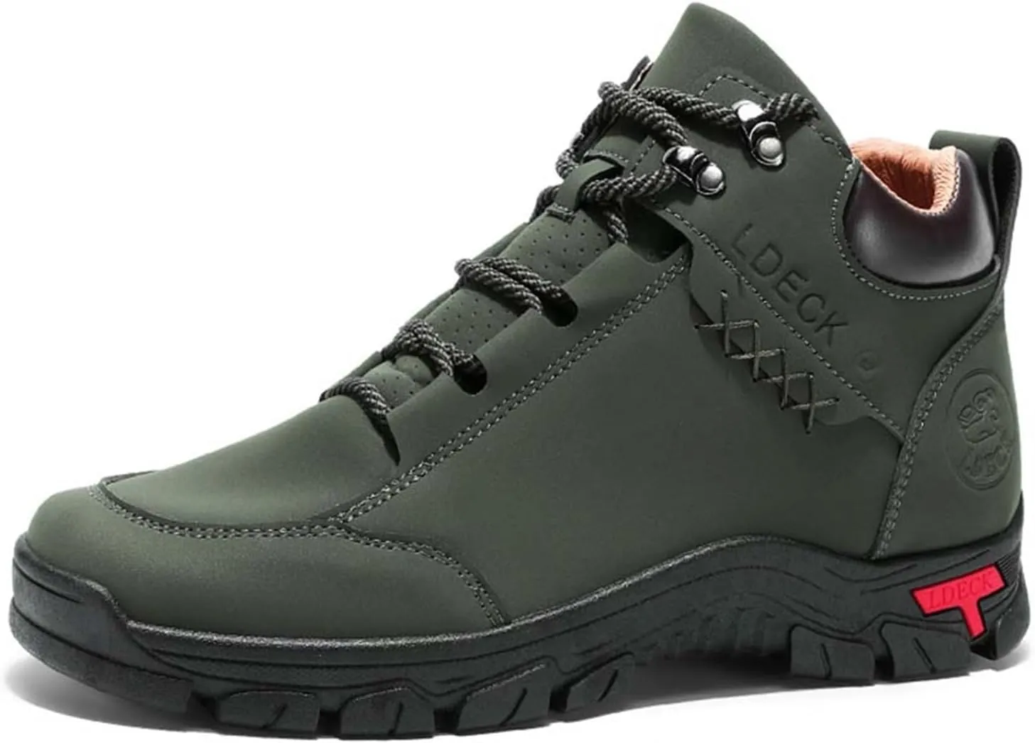 Mens Outdoor Lightweight Hiking Shoes Waterproof Trailing Trekking Breathable Walking Shoes Non Slip Comfortable Lace Up Sneakers Round Toe Arch Support Running Sports Shoes